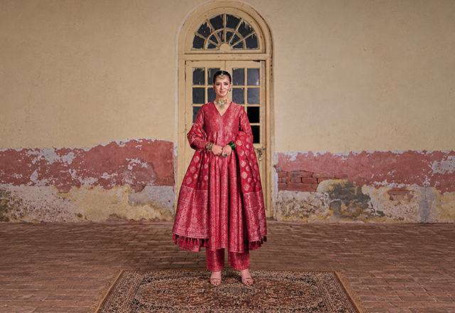 Designer Indian ethnic outfits for newly married women celebrating Karwa Chauth.