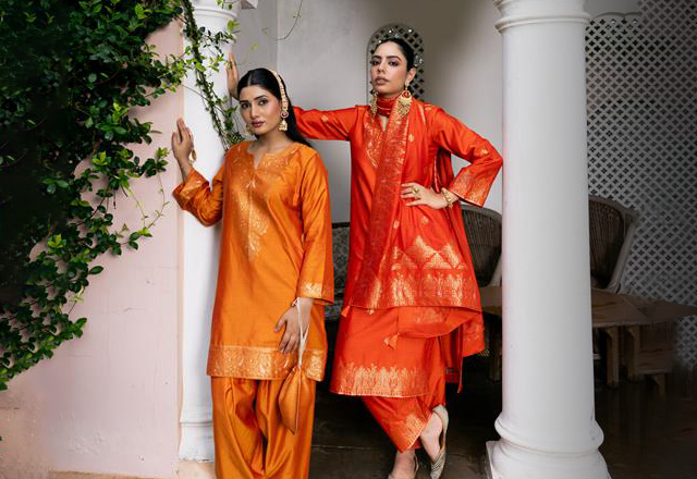 Woman wearing elegant minimal ethnic wear from Safaa showcasing modern luxury and traditional simplicity.