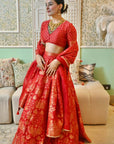 KANISHA AHUJA IN LAAL HIRAYA LEHENGA