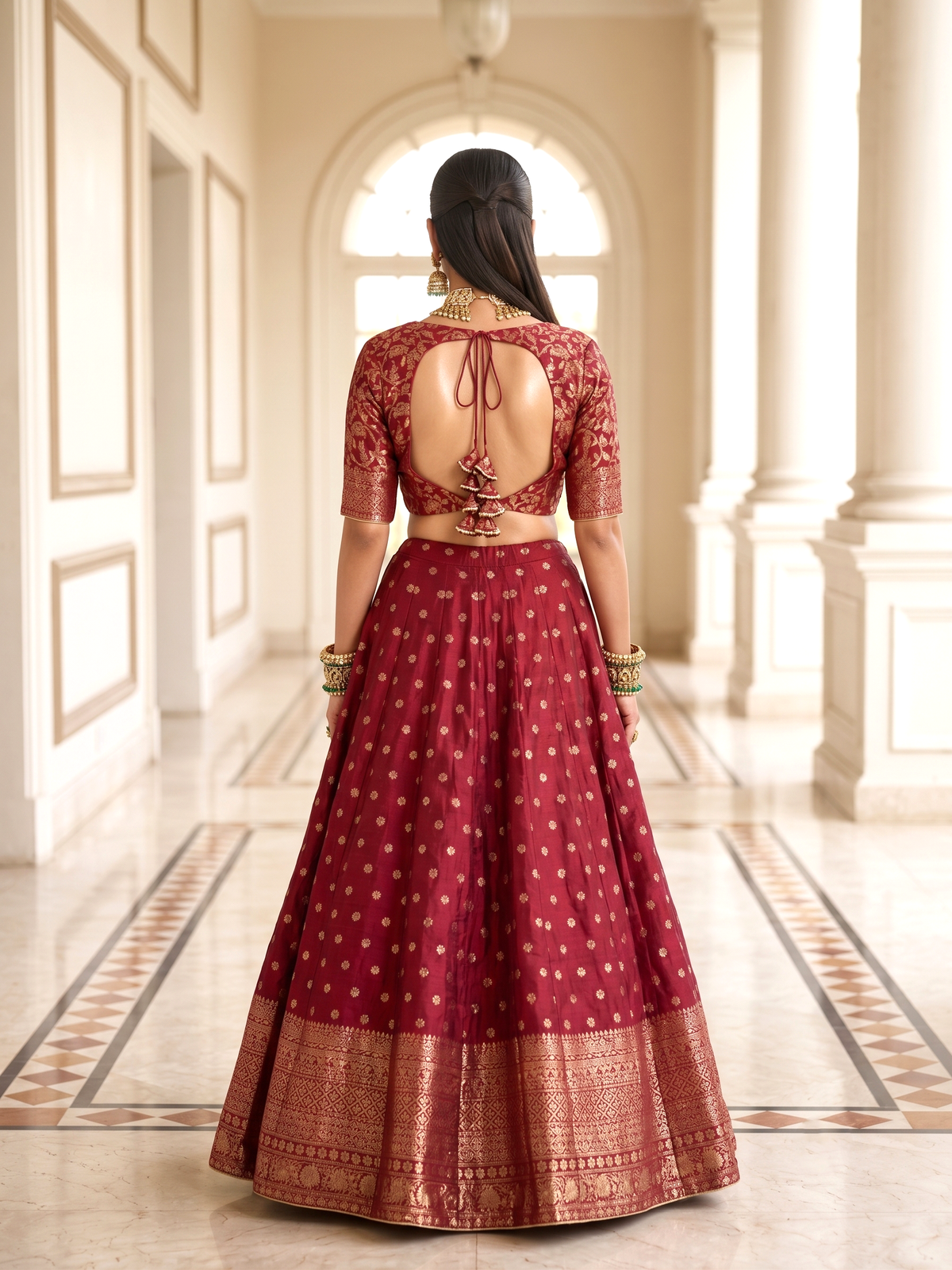 The Minara Lehenga - Magenta
