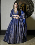 KANIKA DHILLON IN Nur Chashma Persian Blue Lehenga with Dupatta