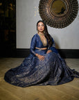 KANIKA DHILLON IN Nur Chashma Persian Blue Lehenga with Dupatta