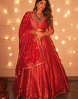 MEGHA BASANT IN GULAABI HEERA LEHENGA