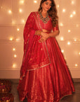 MEGHA BASANT IN GULAABI HEERA LEHENGA