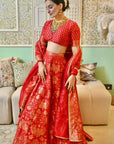 KANISHA AHUJA IN LAAL HIRAYA LEHENGA