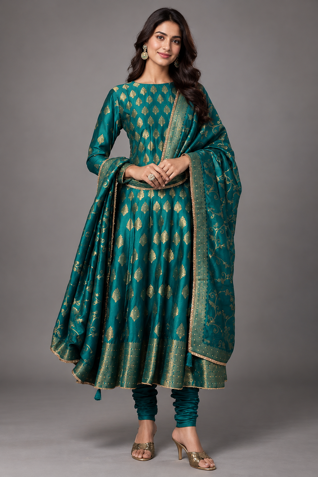 The Meral Anarkali - Turquoise