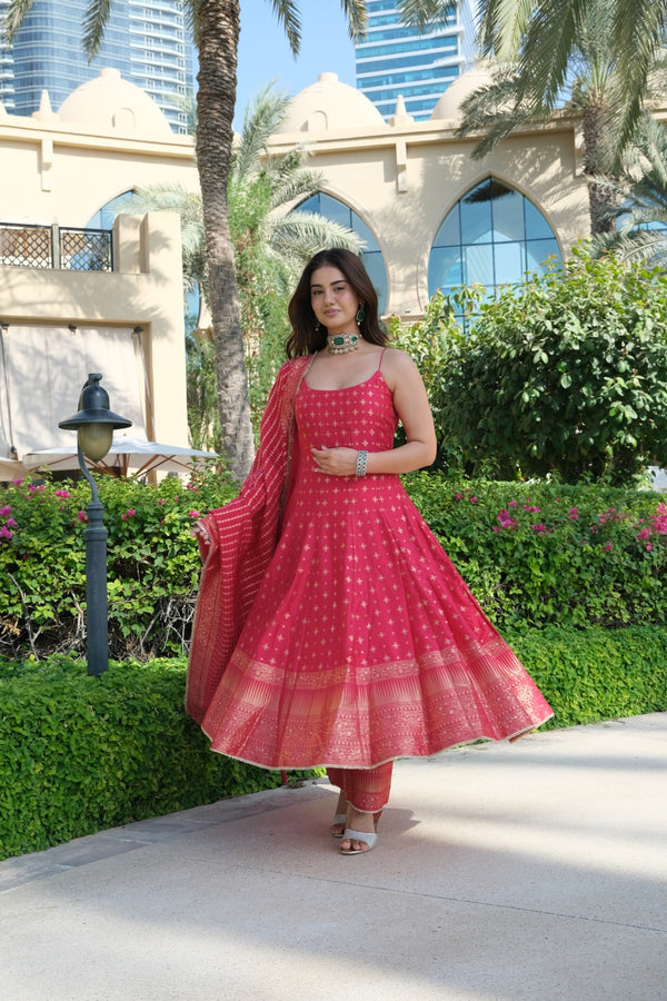 THE GULABI SINDOORI ANARKALI