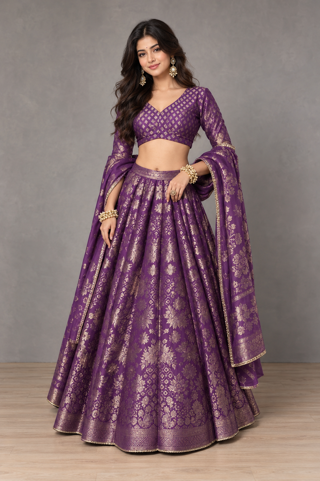 THE PURPLE HIRAYA LEHENGA