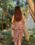 LE TOURNESOL PEPLUM TOP & SKIRT SET
