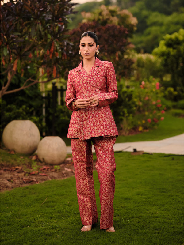 LA ROSE FLEURIT PEPLUM CO-ORD SET