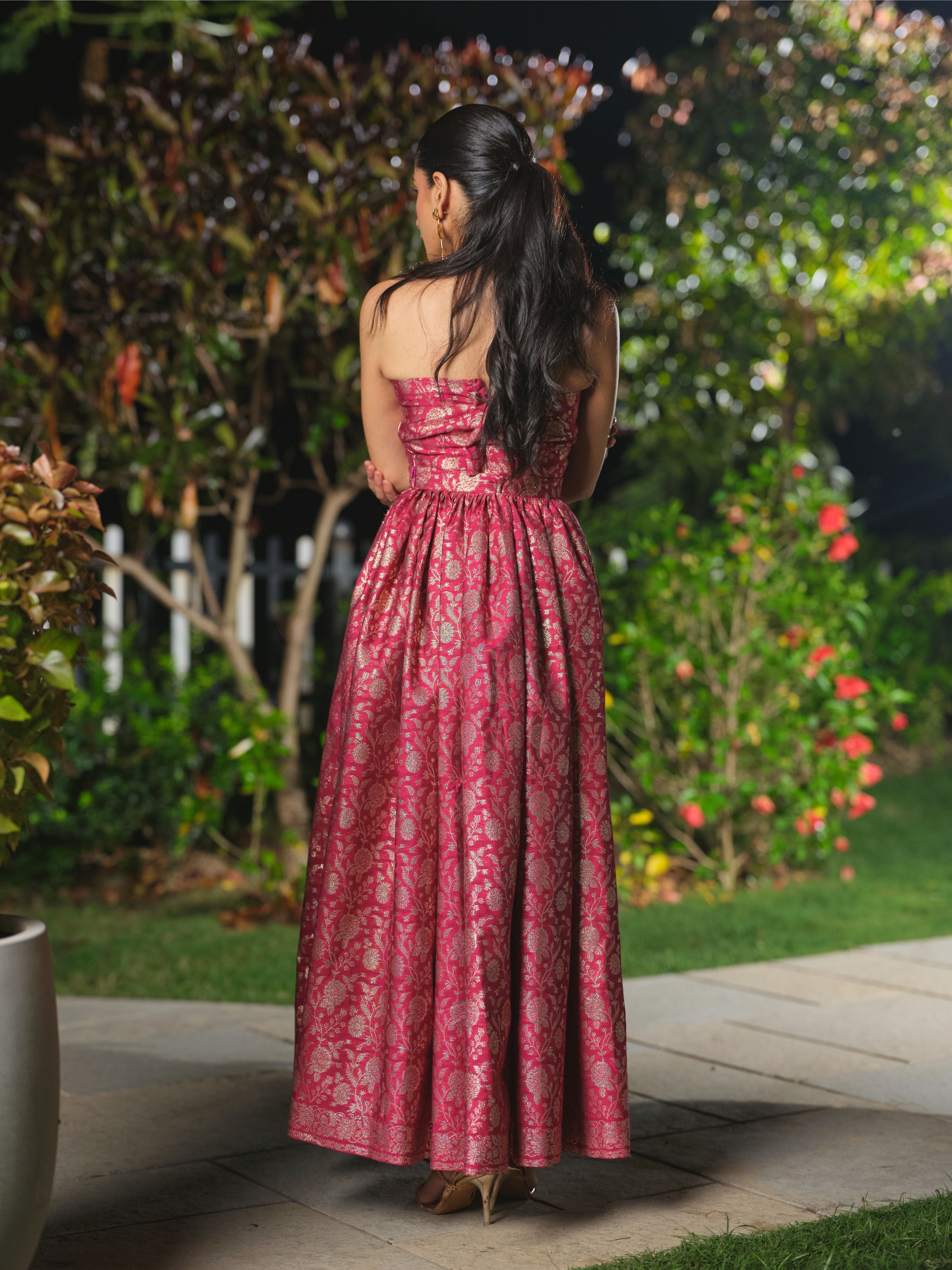 LA DOUCE ROSE BUSTIER &amp; SKIRT SET
