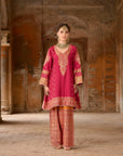 Preeto – Short A-Line Kurta with Farshi Salwar & Dupatta
