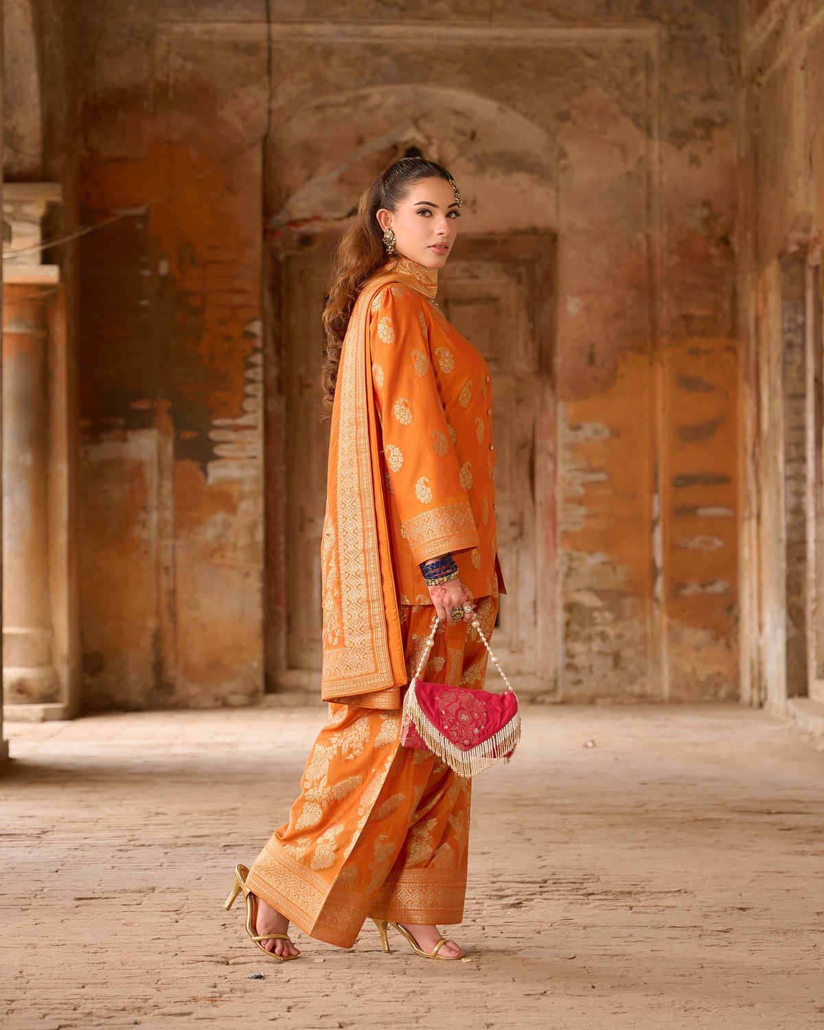 Basanti – Blazer Set with Farshi Salwar &amp; Dupatta