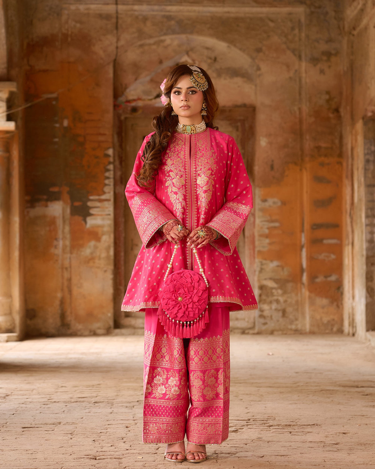 Gulaabo – Short A-Line Kurta with Farshi Salwar &amp; Dupatta