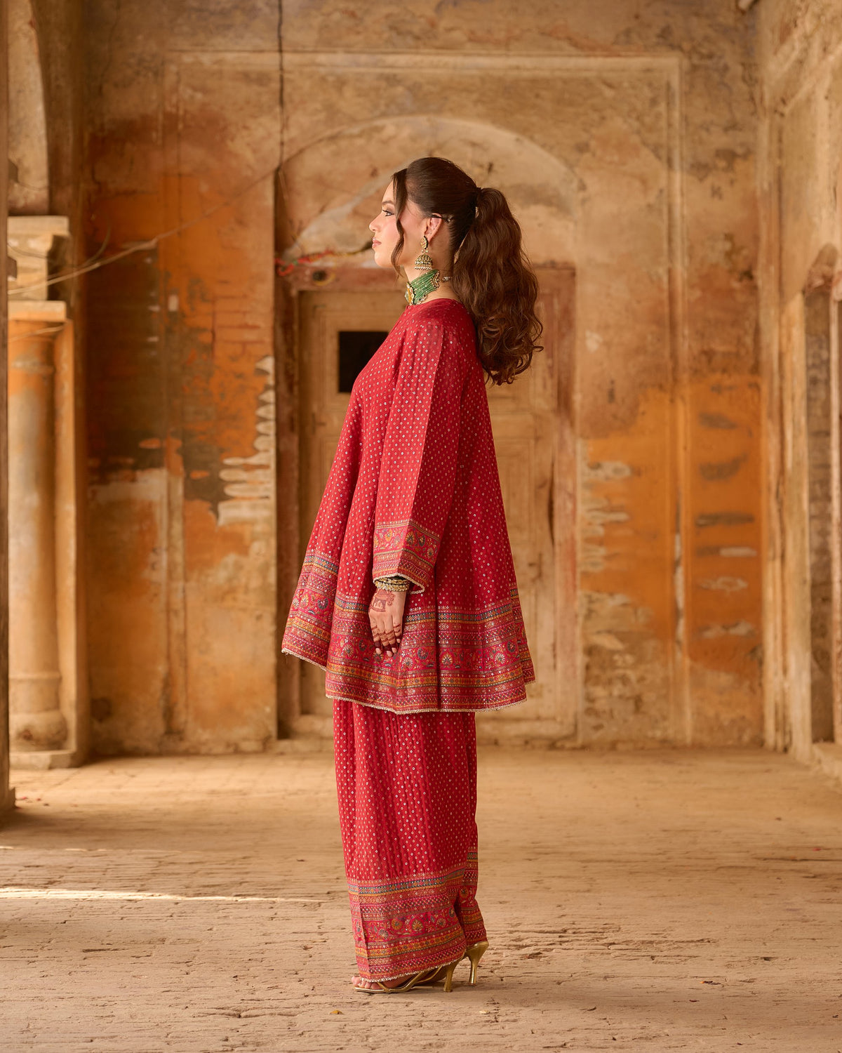 Chandni – Short Kali Kurta with Farshi Salwar &amp; Dupatta