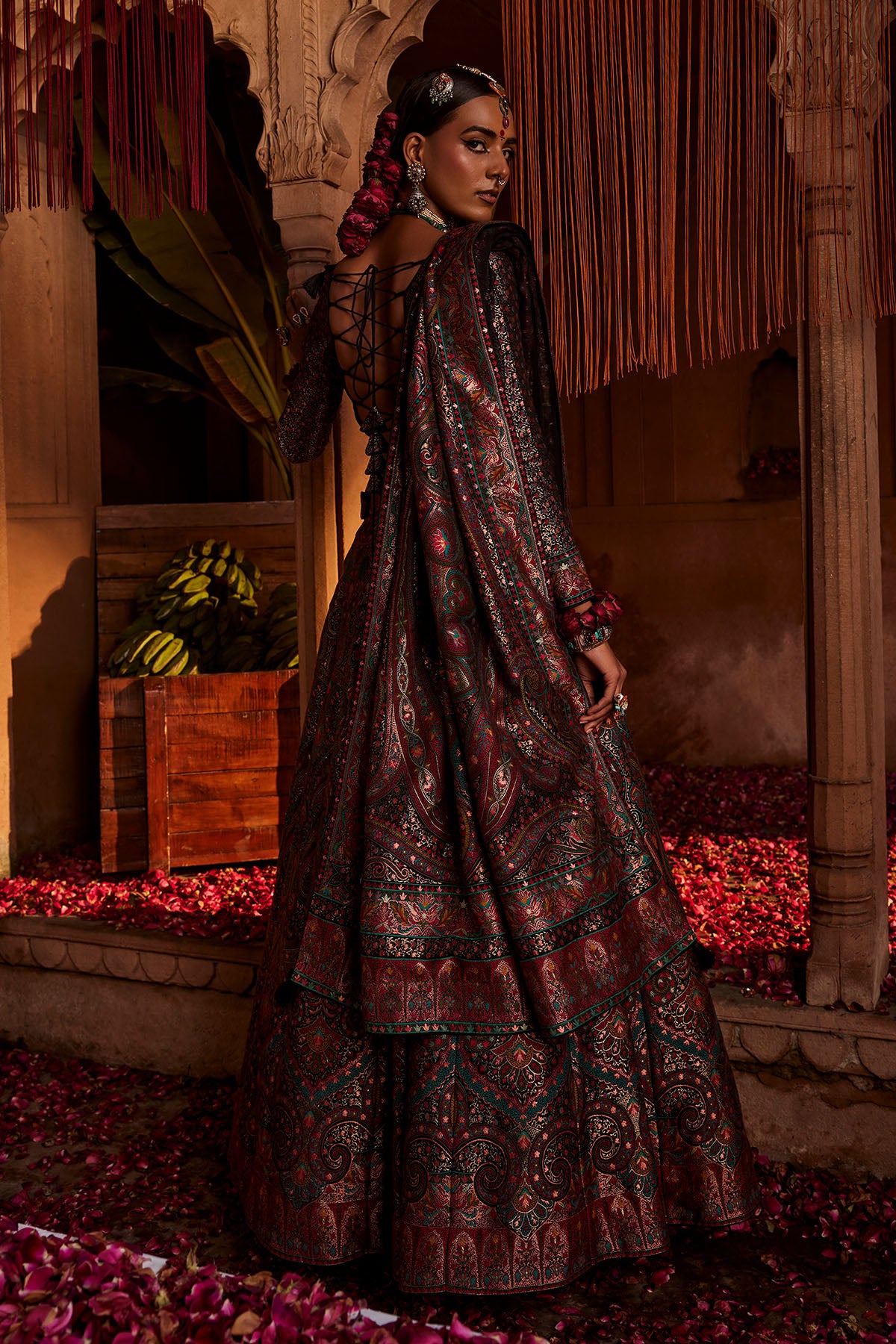 The Diwan-i-Khas Lehenga-Maroon