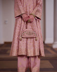 Rose Pink Banarasi Woven Handbag