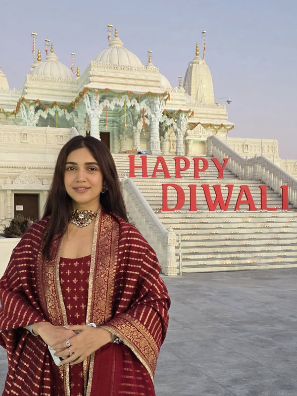 BHUMI PEDNEKAR IN GULABI SINDOORI ANARKALI