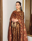 Begumpur Brown Anarkali with Dupatta Set of 3