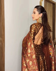 Begumpur Brown Anarkali with Dupatta Set of 3