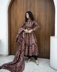 Mumtaz Mahal Black Anarkali with Dupatta Set of 3