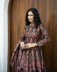 Mumtaz Mahal Black Anarkali with Dupatta Set of 3