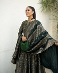 Noor Mahal Bottle Green Anarkali with Dupatta Set of 3