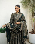 Noor Mahal Bottle Green Anarkali with Dupatta Set of 3