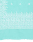 Chikankari Woven Cotton Sea Green Dress Material