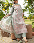 ORGANIC COTTON WOVEN DRESS MATERIAL WITH DUPATTA