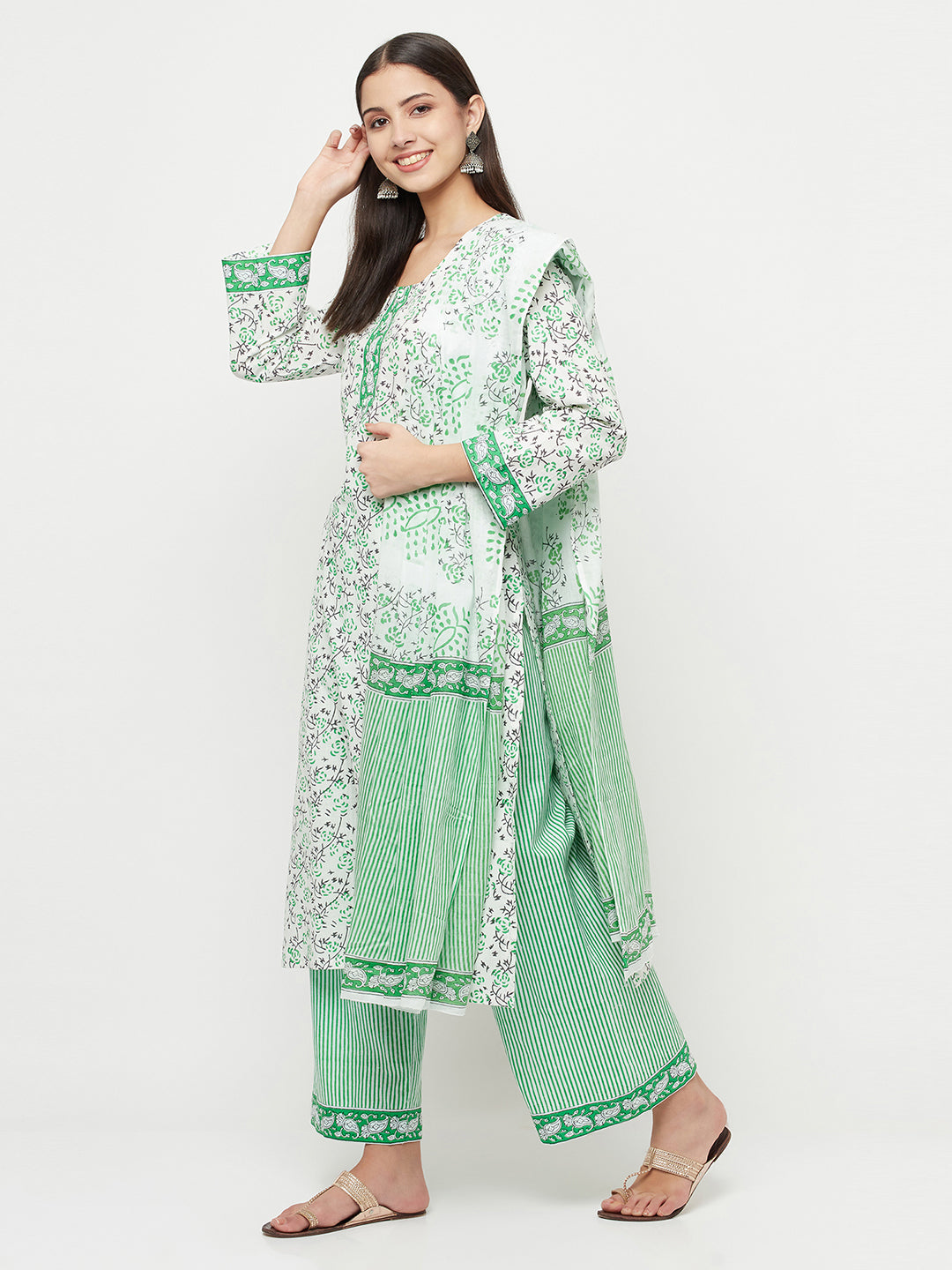 Cotton Floral Print Salwar Suit Dress Material