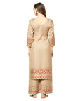 Acro Wool Beige Dress Material with Stole