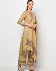 Acro Wool Camel Dress Material with Stole