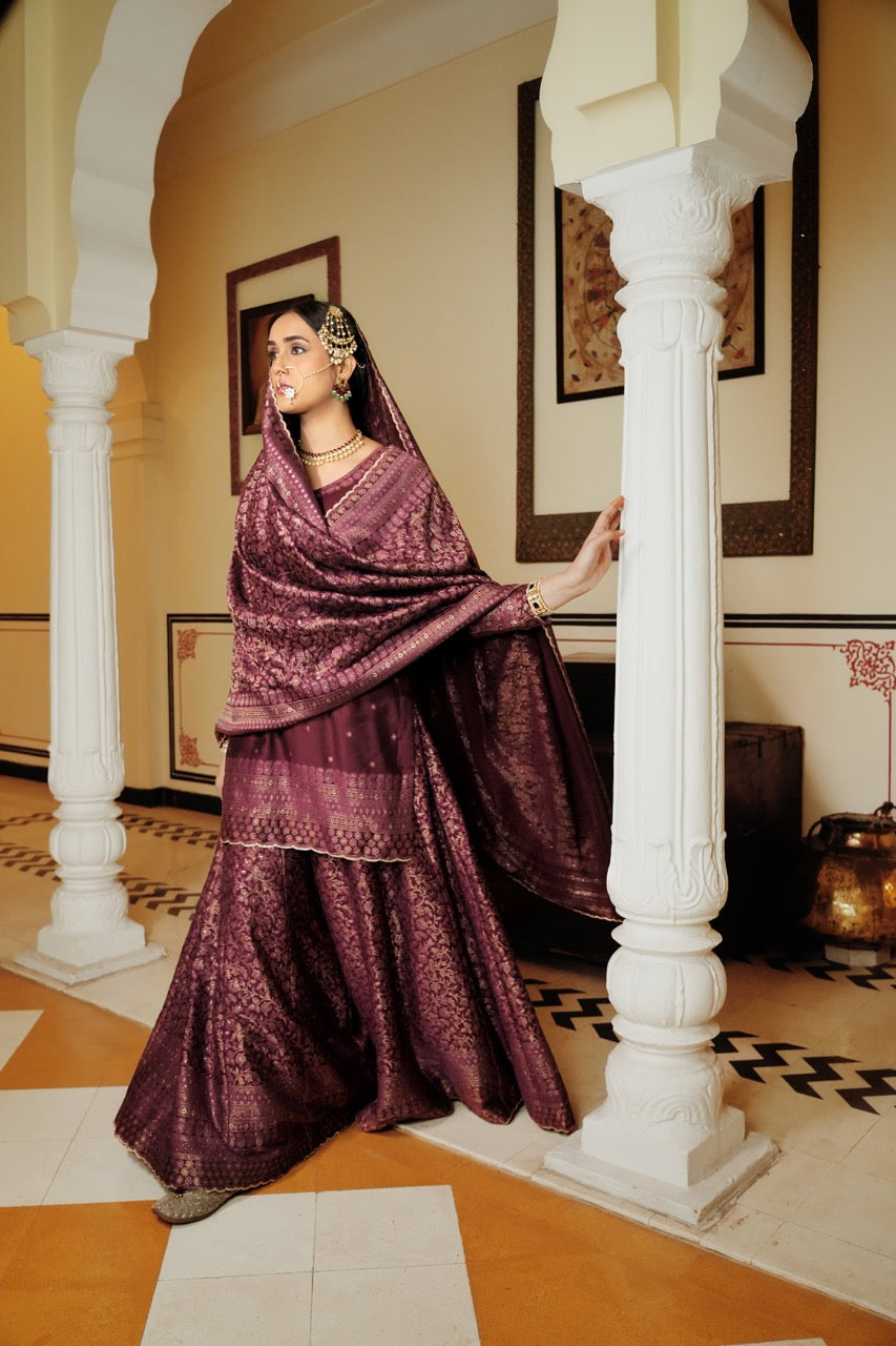 Heavy Sharara Suit Online | Maharani Designer Boutique
