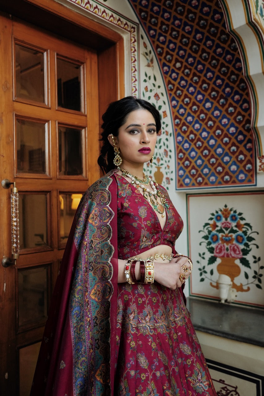 Asopalav Pink Bridal Lehenga – Kuro Clothing India