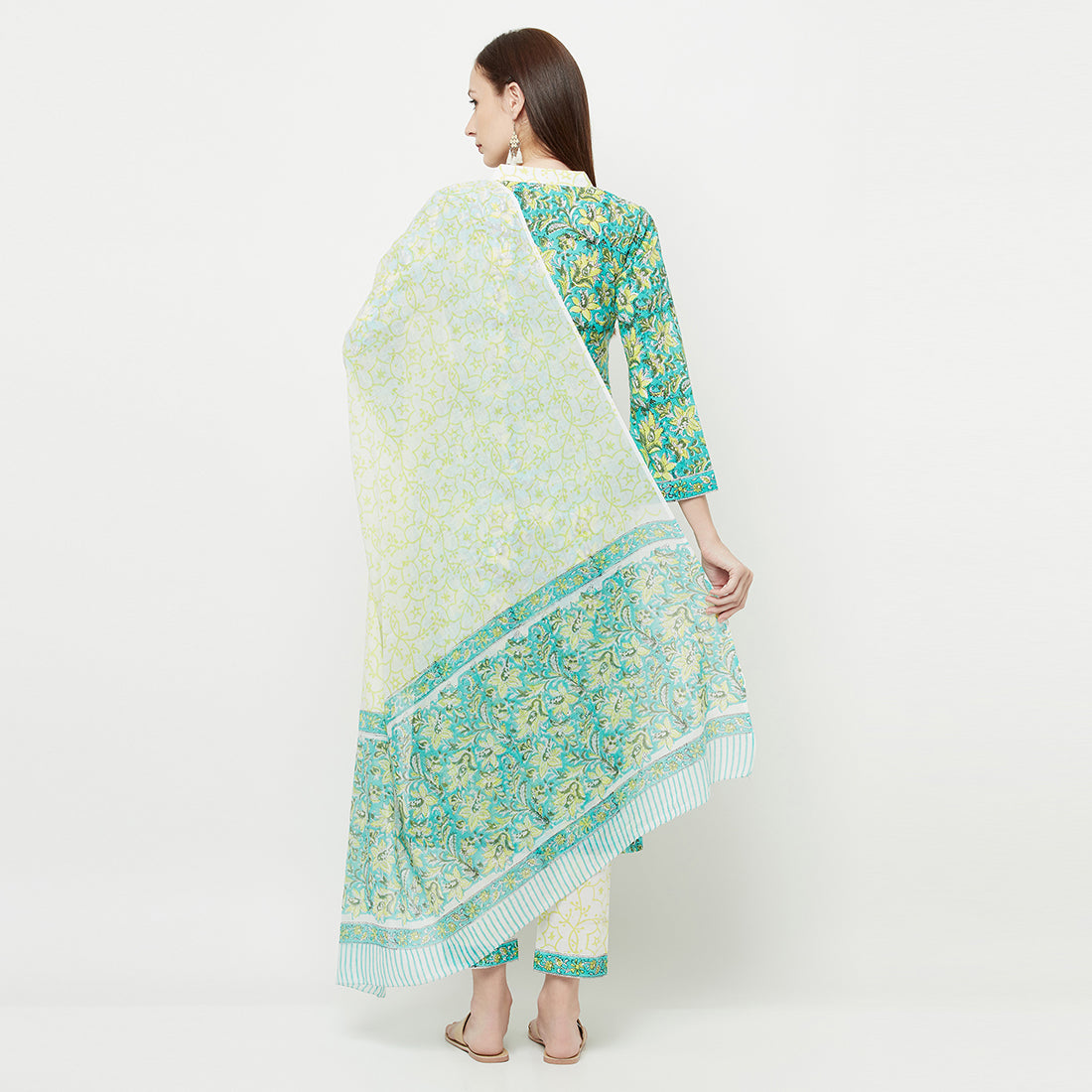 Cotton Printed Dress Material With Dupatta