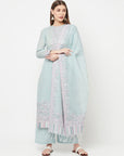 Safaa Women Organic Cotton Woven Design Unstitched Dress Material With Dupatta