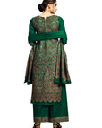 ACRO WOOL GREEN DRESS MATERIAL WITH STOLE