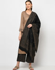 Acro Wool Brown Dress Material with Stole
