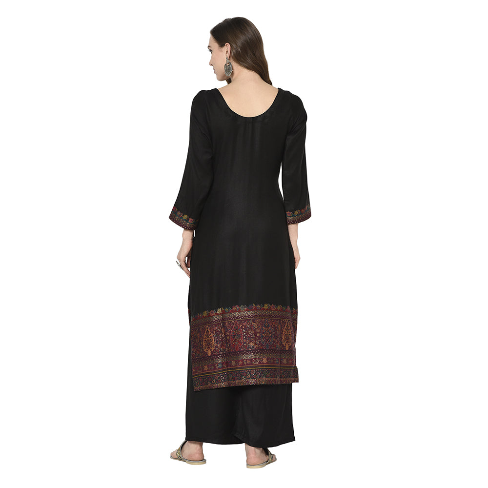 Plain Beige with Black Border Crepe Uniform Dress Material – Satish Silk  Mills