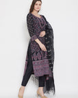 ORGANIC COTTON WOVEN NAVY DRESS MATERIAL WITH DUPATTA