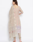 ORGANIC COTTON WOVEN CAMEL DRESS MATERIAL WITH DUPATTA