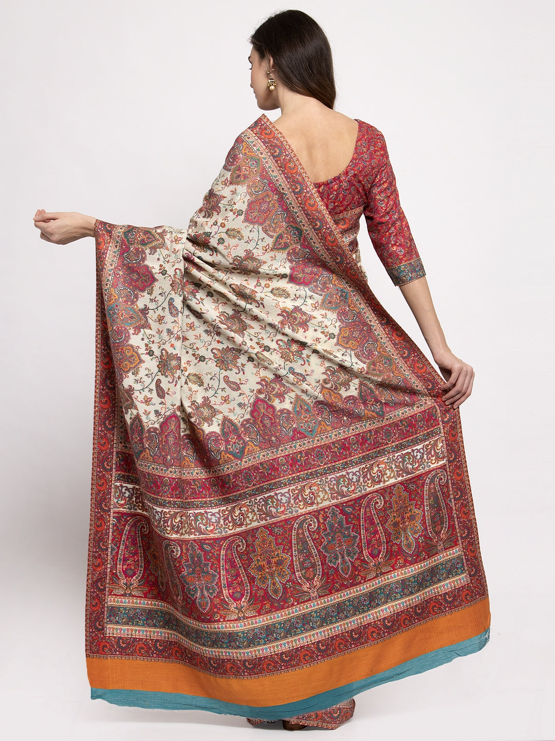 Moonga Silk Woven Kani Inspired Multicolor Saree