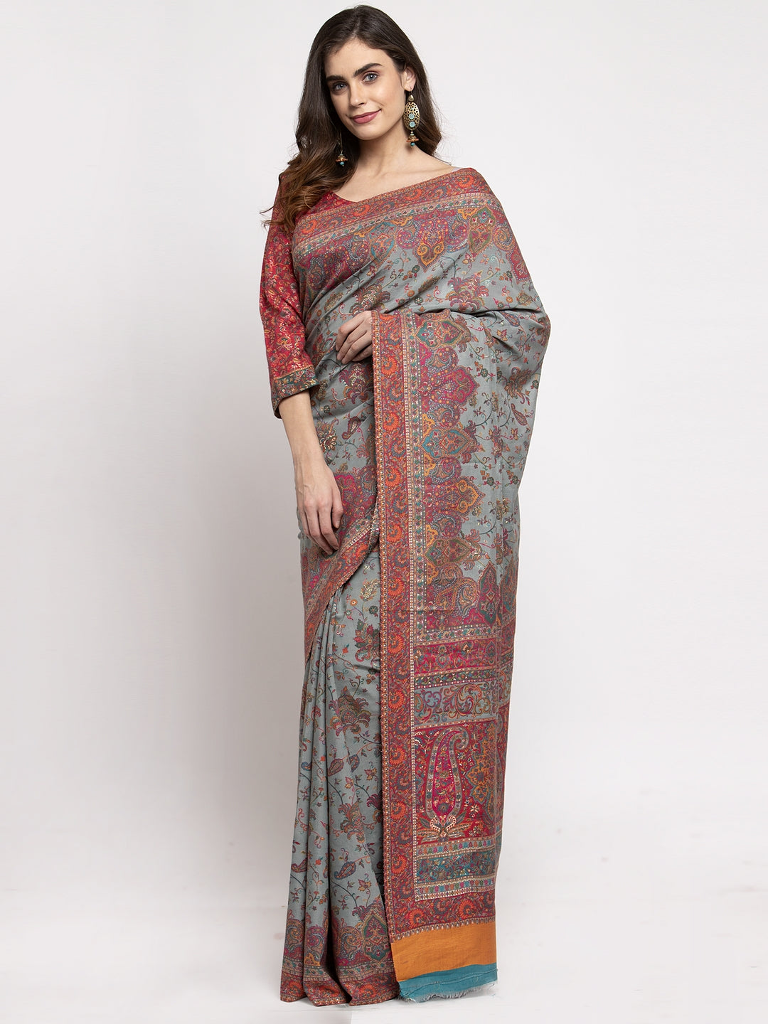 Moonga Silk Woven Kani Inspired Multicolor Saree