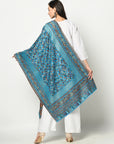 Safaa Viscose Acrylic Fabric Women's Ferozi Stole