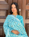 Cotton Woven Chikankari with Zari Design Unstitched Dress Material With Dupatta